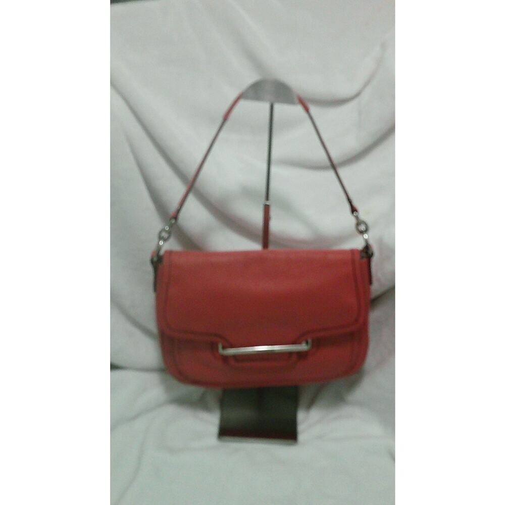 Coach Coral Leather Flap Shoulder Bag